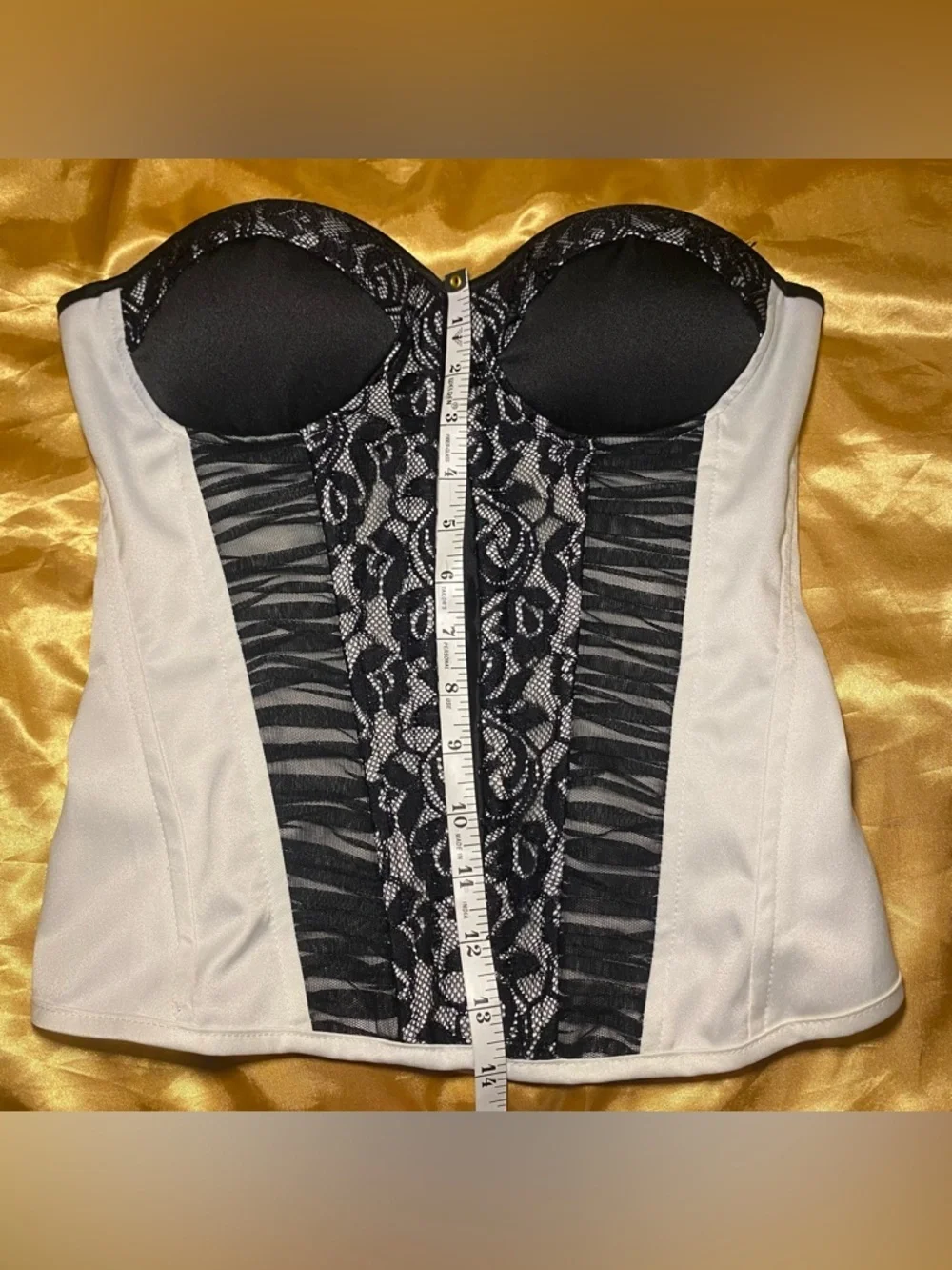 Charlotte Russe Lace Satin Corset Bustier Top - Picture 8 of 9
